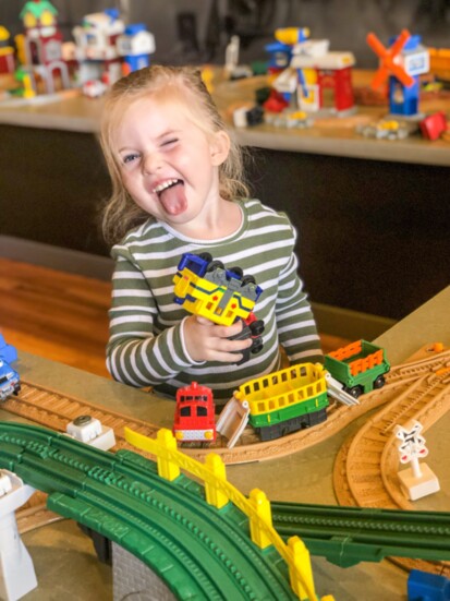 We love the train tracks!