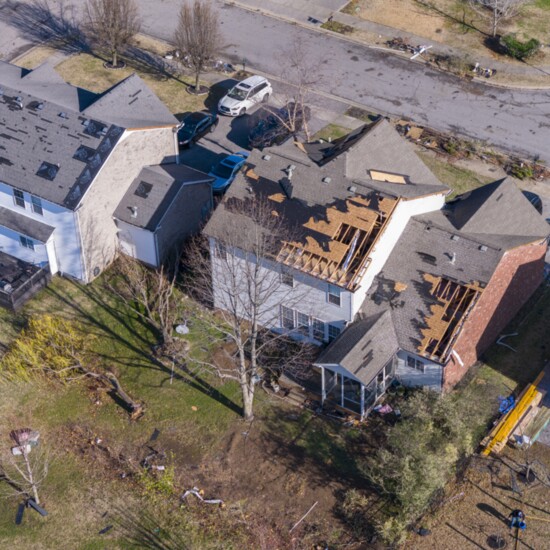 Many roofs were damaged across Hendersonville during 2023.