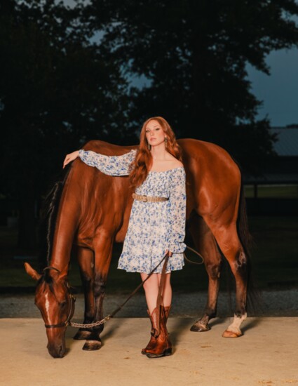 Dress: Bella Boutique | Belt: Rattlesnake, Old Boot Factory | Boots: Old Boot Factory