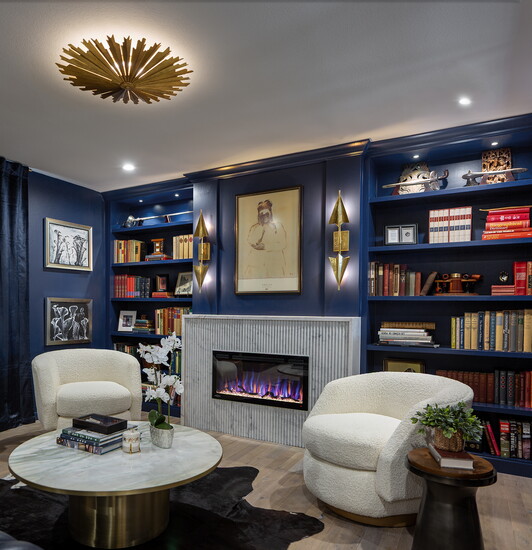 Claudia Barreda designed this living room for a client in Montrose.