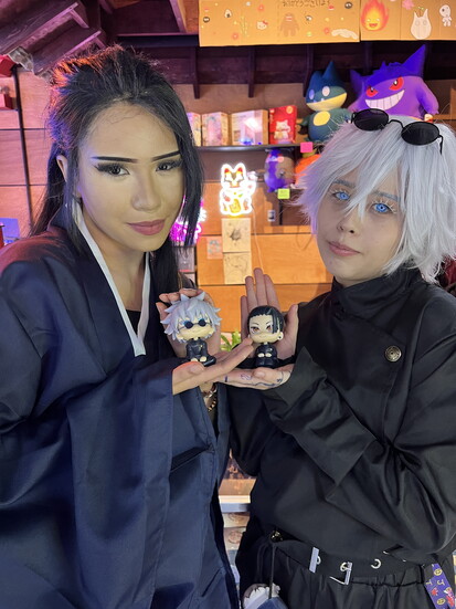 Cosplayers find a space at the Isekai Arcade. 