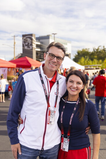 President and First Lady Smeed at Homecoming
