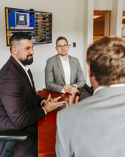 Capital Strategies Managing Partner Bobak Khodaie; Investment Advisor Dustin Soflin; Financial Services Executive Dave Mann