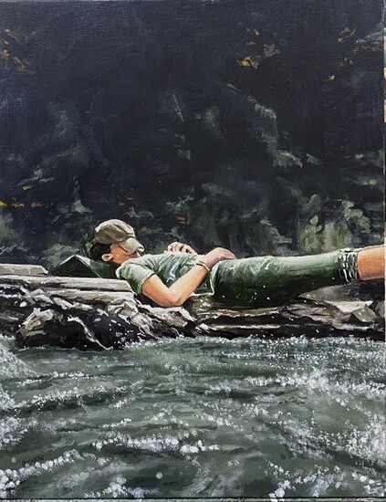 'Napping By The Lake' acrylic by David Meadow / Arts & Cultural Council of Bucks County