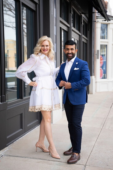 Owner of XAR, Roy, with his lovely model Trisha.