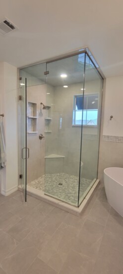 Updated, spa inspired shower