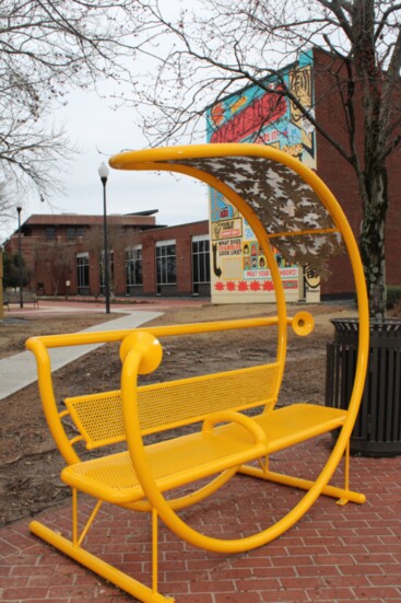 Chamblee's newest art addition is "Oak Leaf Whisper Bench" by artist Jim Gallucci. The bench is a project commissioned through Chamblee Public Arts. 