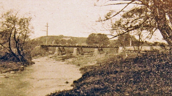 Bucks County Railway Trolley Bridge circa 1897