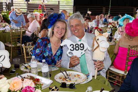 Julia Otis, President of The Princeton Club SWFL, and Her Husband Enjoy The Derby Party! 