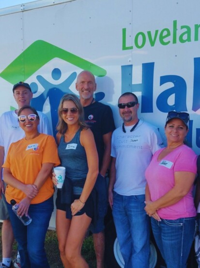 A team of Habitat for Human volunteers