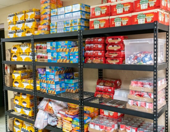 Along with soft goods, the Family Resource Center also houses a fully-stocked food pantry.