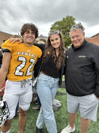 Ryan, Taylor and proud dad, Dave Combs