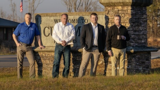 John Riley, Tim Compton, Jacob Mullins and Bill Faulk