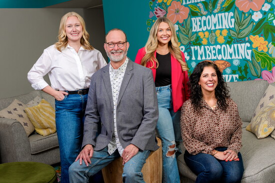 Photo by Russell Bloodworth; Left to Right: Mary Kate Provost, Jim Evans, Brittany Hinton, Tara Burghart