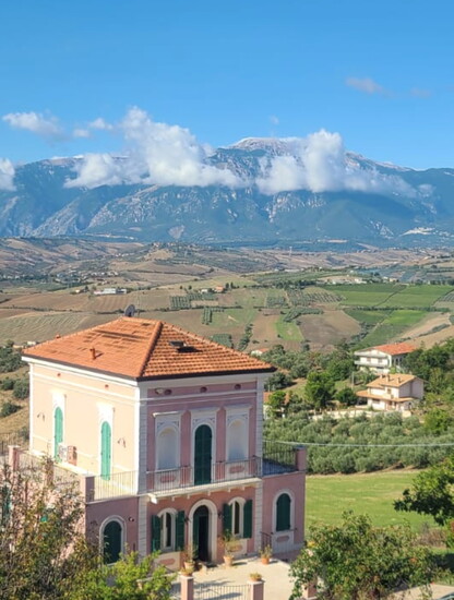 The view of the Maiella Mountain