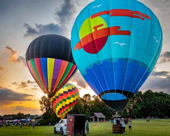 The colorful hot air balloons are the highlight of SumnerFest.