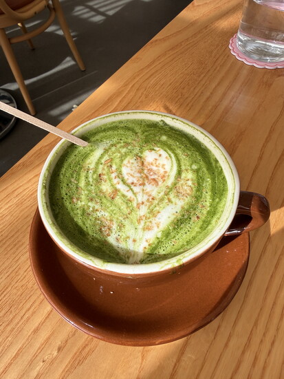 Specialty matchas from its matcha and coffee bar