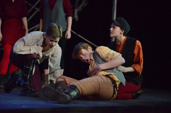 As Gavroche in Les Misérables at Greasepaint Theater in 2012. Photo by Laura Durant