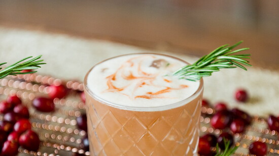 Spiced Cranberry Whiskey Sour