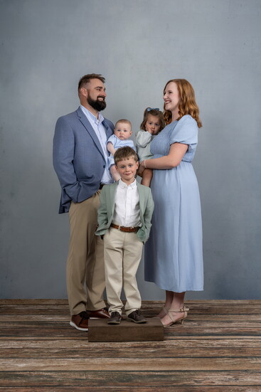 Dr. Katherine Vintson with her husband Anthony and their children