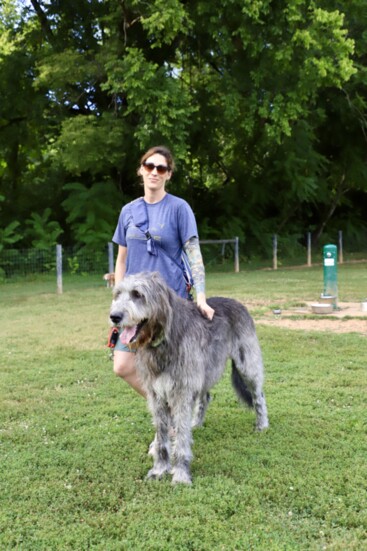 Michelle Southard and Phil, her 4-year-old Irish Wolfhound.