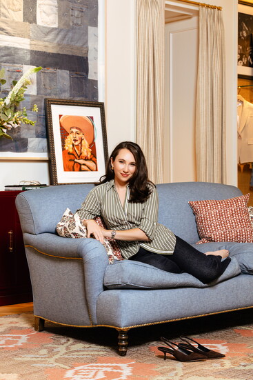 On Ivy: Top, Veronica Beard. 