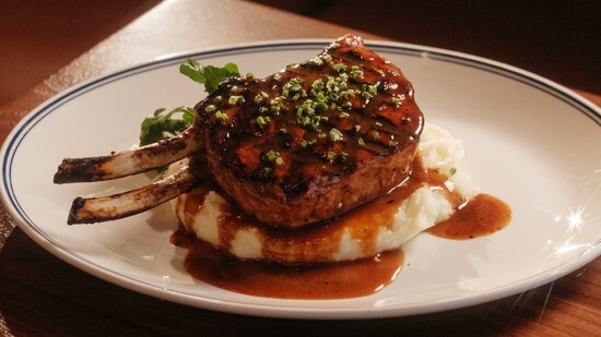 Kirkwood, Double-Bone Duroc Pork Chop.