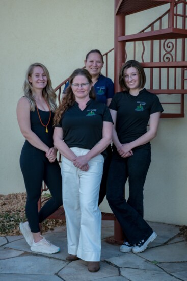 (L-R) Kristina, Christina, Annie, and Ash are ready to help you on your wellness path.