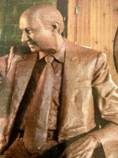 Detail of the clay rendering before the bronze sculpture is cast