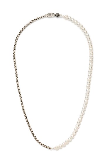 William Henry Frost Line Pearl Chain Necklace, $695.