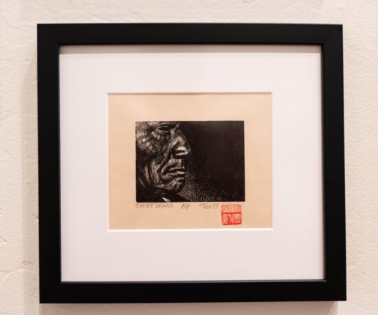 Chief Charlo, 1986 / Woodcut print on paper