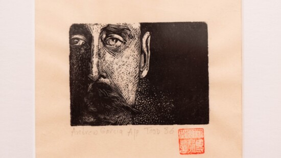 Andrew Garcia, 1986 / Woodcut print on paper