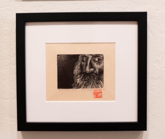 John James Audubon, 1988 / Woodcut print on paper