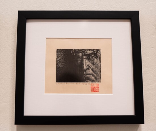 Charles Marion Russell, 1988 / Woodcut print on paper