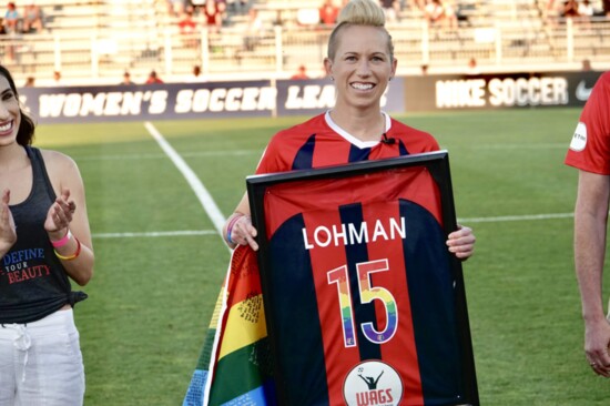 The 'Rainbow Warrior' Holds Her Retired Jersey