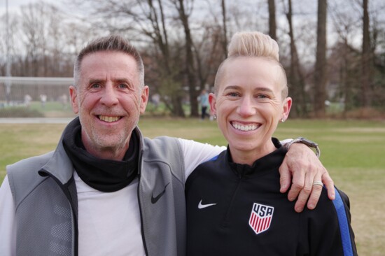 Larry Best, CEO of the Washington Spirit, former girls coaching dir. for Braddock Road Youth Club’s Elite Academy (BRYC) poses with Joanna