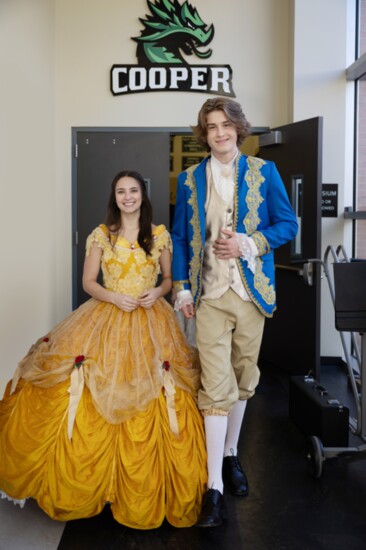 The lead actors from a recent Beauty and the Beast production. 