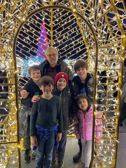 John with his grandchildren