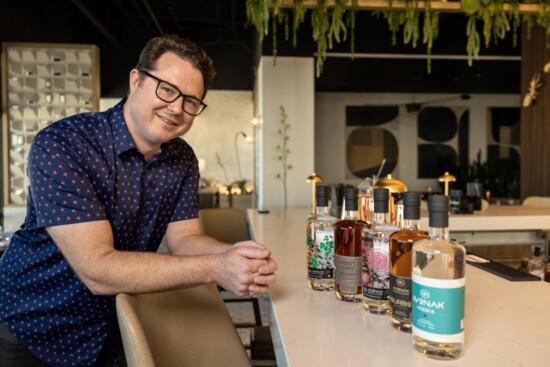 Kyle Wray and his selection of Avonak drinks