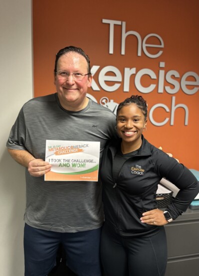 David Bovenizer with coach Marissa Reaves. David says, "The work I'm doing here is changing my life for the better."