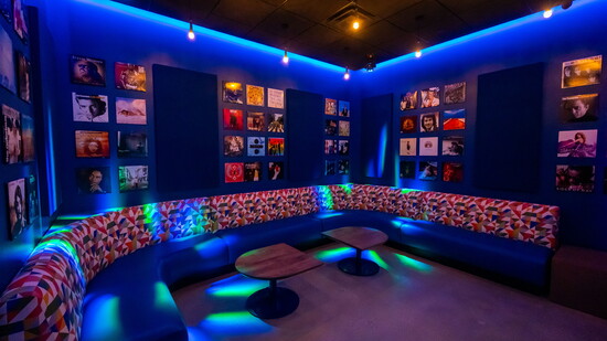 One of the karaoke rooms. 