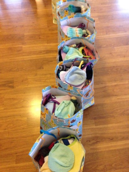 Layettes created from contributions were donated to Evergreen Hospital for WIC clients and needy mothers.