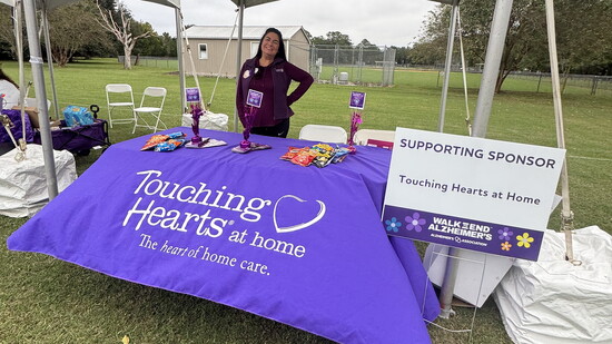 Christina M. Ramos representing Touching Hearts at Home, official Supporting Sponsor of the Walk to End Alzheimer’s