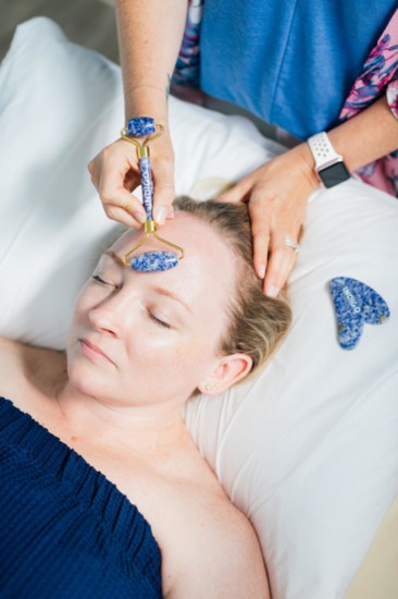 Indigo's signature IndiGLOW facial therapy treatments. Indigoacu.com.