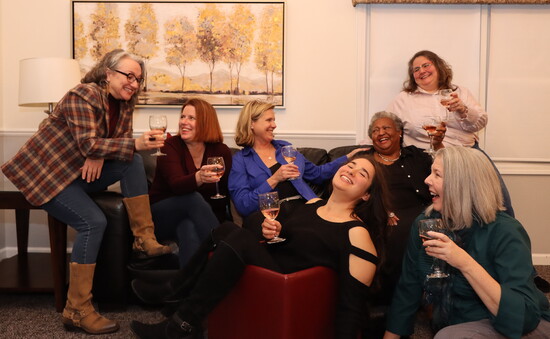 Left to Right: Back Row - Nancy Nigh, Kelly Peplinksi, Michelle Dougherty (executive producer), Tammy O'Donnell, Sara Beaty. Front Row - Sara Yousef (technical 