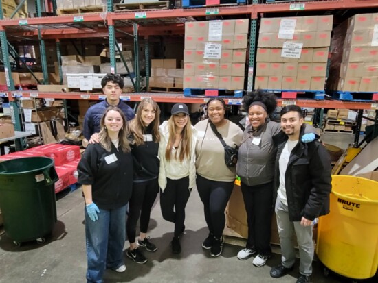 Kailani with members of her church at the Contra Costa food bank.