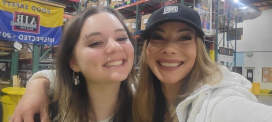 Kailani and her daughter volunteer at the Contra Costa food bank.