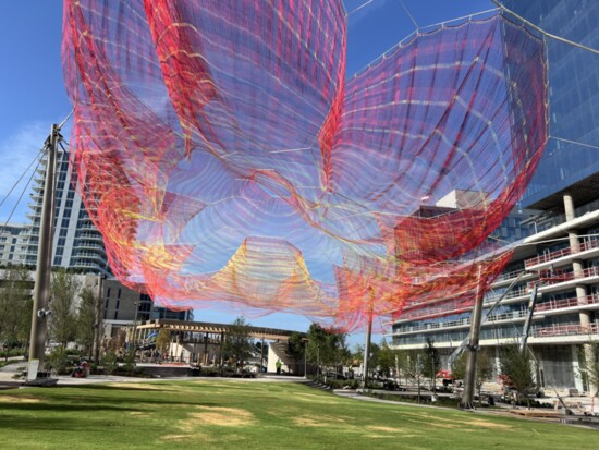 Butterfly Rest Stop is Janet Echleman's first permanent Texas art installation.