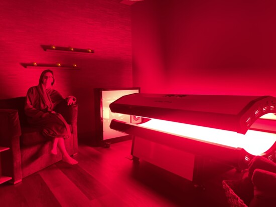 The Red Light Therapy bed at Woodhouse Spa in Ellisville