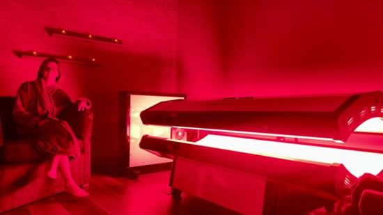 The Red Light Therapy bed at Woodhouse Spa in Ellisville